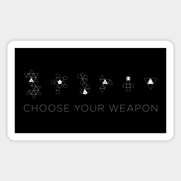 Choose Your Weapon Magnet by ClarkStreetPress